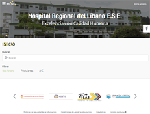 Tablet Screenshot of hospitallibano.gov.co